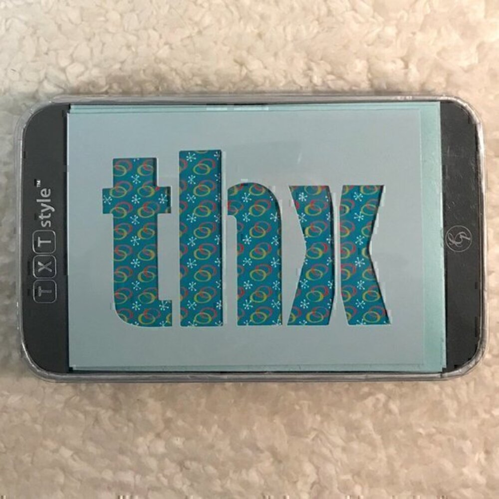 💖 2/$14 C.R. Gibson "THX" TXT Style Blank, Boxed Notecards